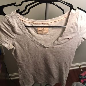 V neck Gray Hollister Tee